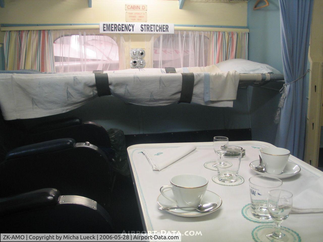 ZK-AMO, 1949 Short S45 Solent 4 C/N SH.1559, Cabin of the world's only Solent Mark IV flying boat (Tasman Empire Airways Limited [TEAL], the predecessor of Air New Zealand). Preserved at the Museum of Transport and Technology MOTAT, Auckland, New Zealand