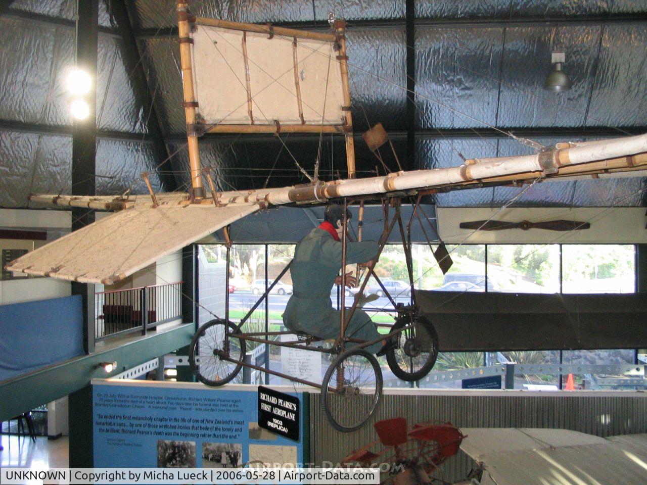UNKNOWN, Miscellaneous Various C/N unknown, Richard Pearse's first (and most successful) aeroplane, built between 1898 and 1903 (replica). Preserved at the Museum of Transport and Technology (MOTAT) in Auckland, New Zealand.