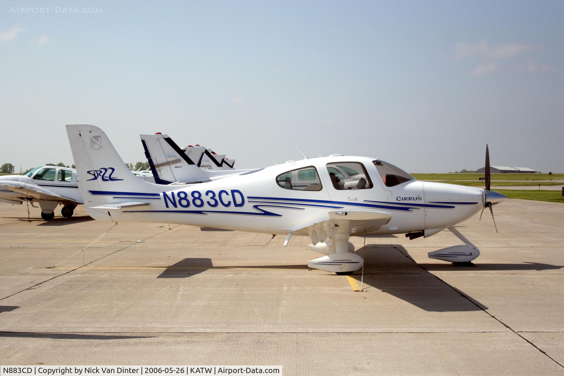 N883CD, Cirrus SR22 C/N 0532, 2003 SR22 at Appleton, WI