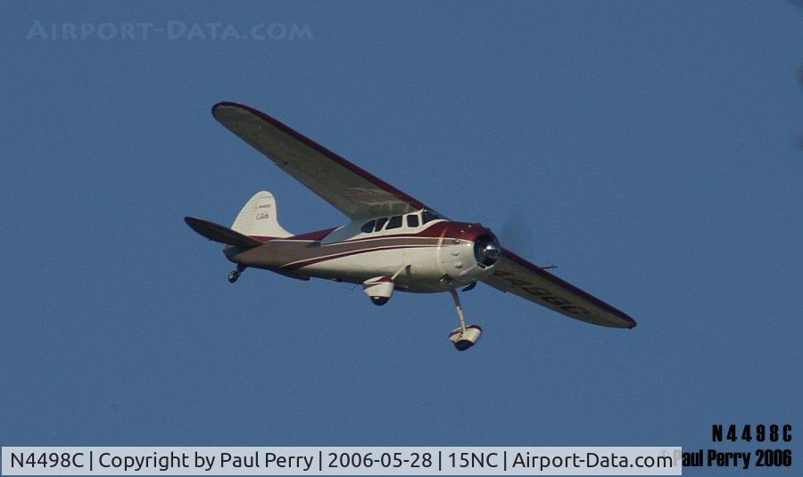 N4498C, 1953 Cessna 190 C/N 16082, Coming around, and you should hear it!