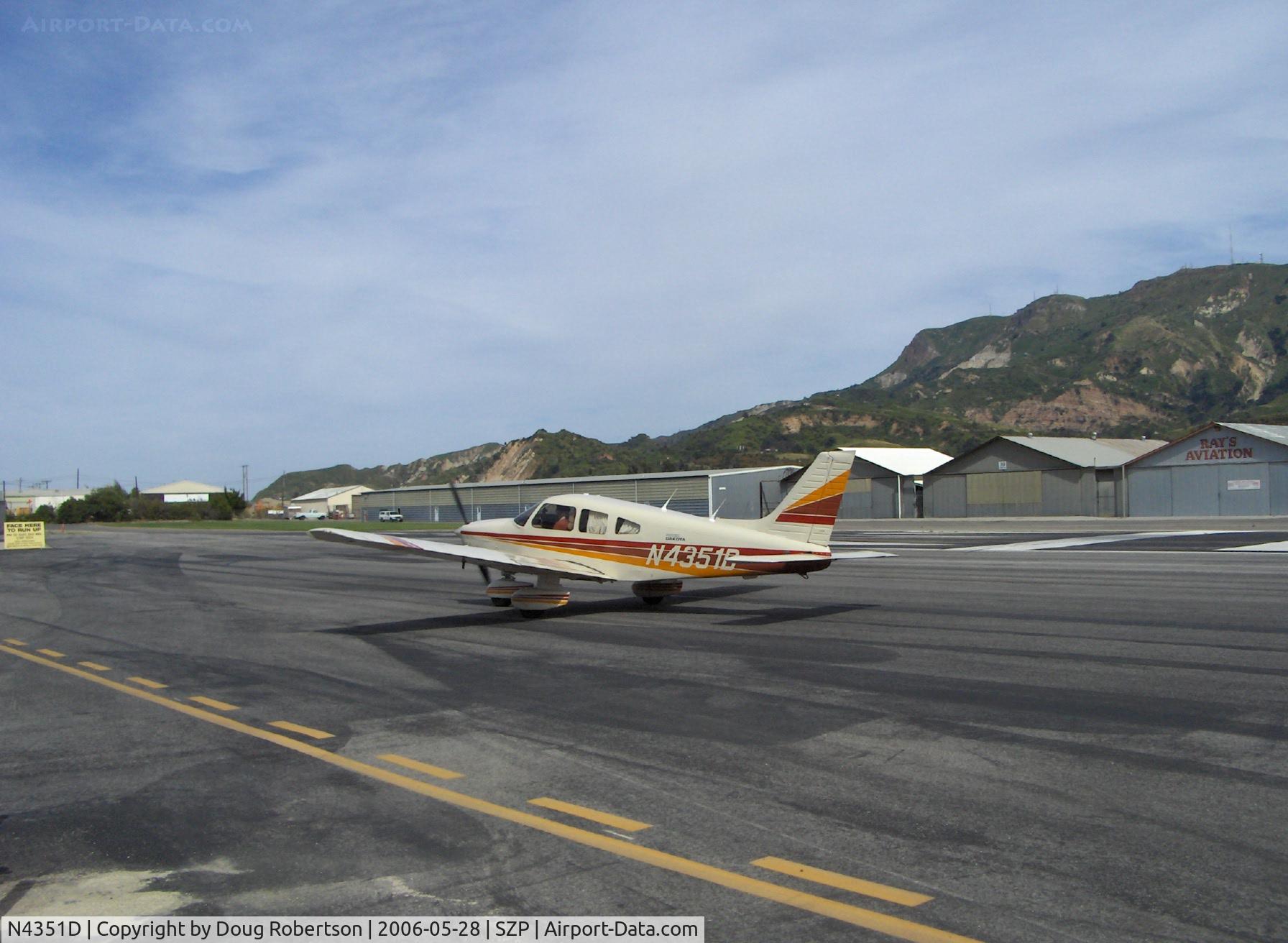 N4351D, 1984 Piper PA-28-236 Dakota C/N 28-8411016, 1984 Piper PA-28-236 DAKOTA, Lycoming O-540-J3A5D 235 Hp, taxi to Runway 22
