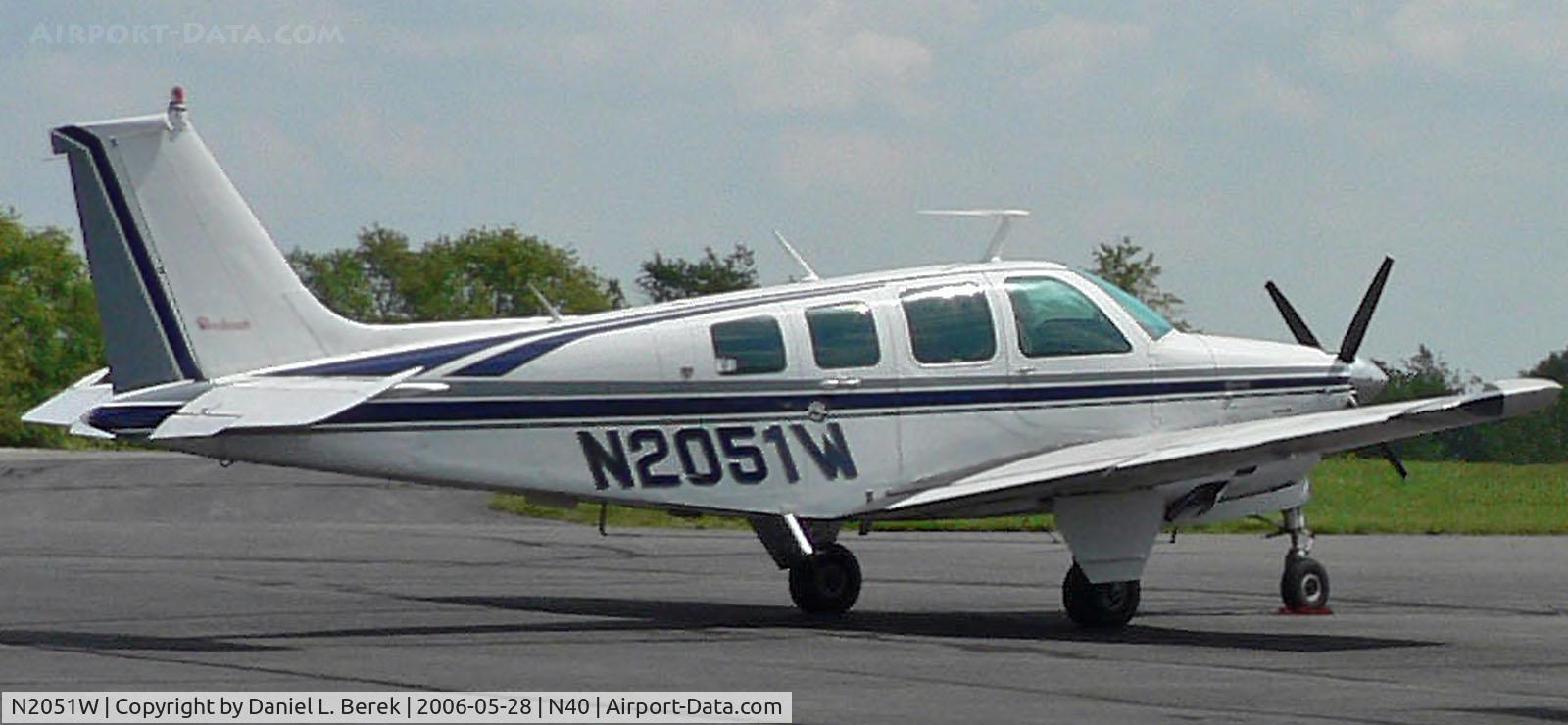 N2051W, 1978 Beech A36 Bonanza 36 C/N E-1410, This 1978-vintage Beech looks factory fresh.