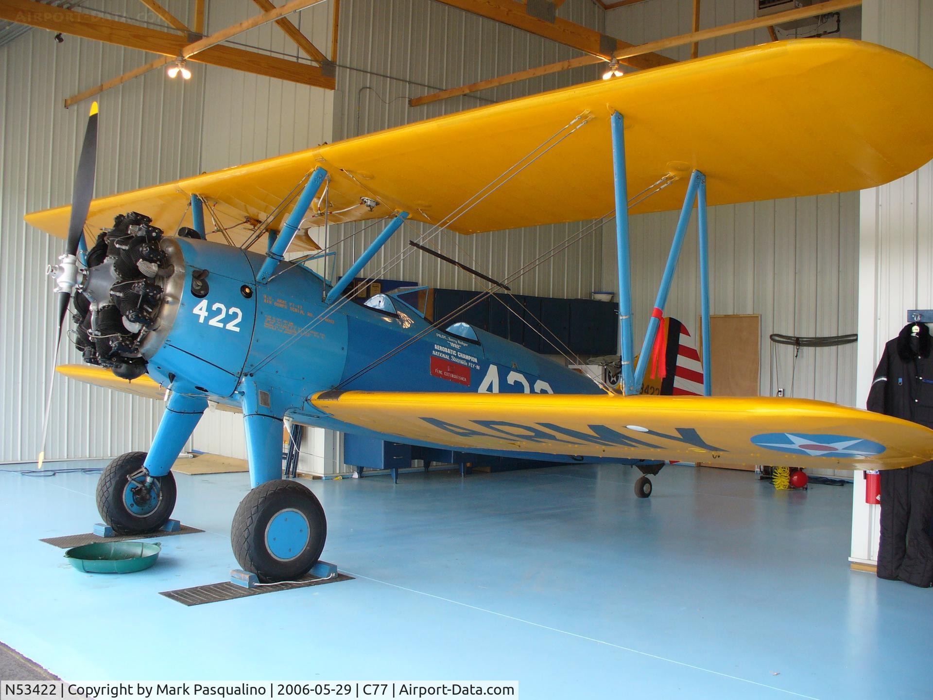 N53422, 1941 Boeing A75N1(PT17) C/N 75-1652, Stearman