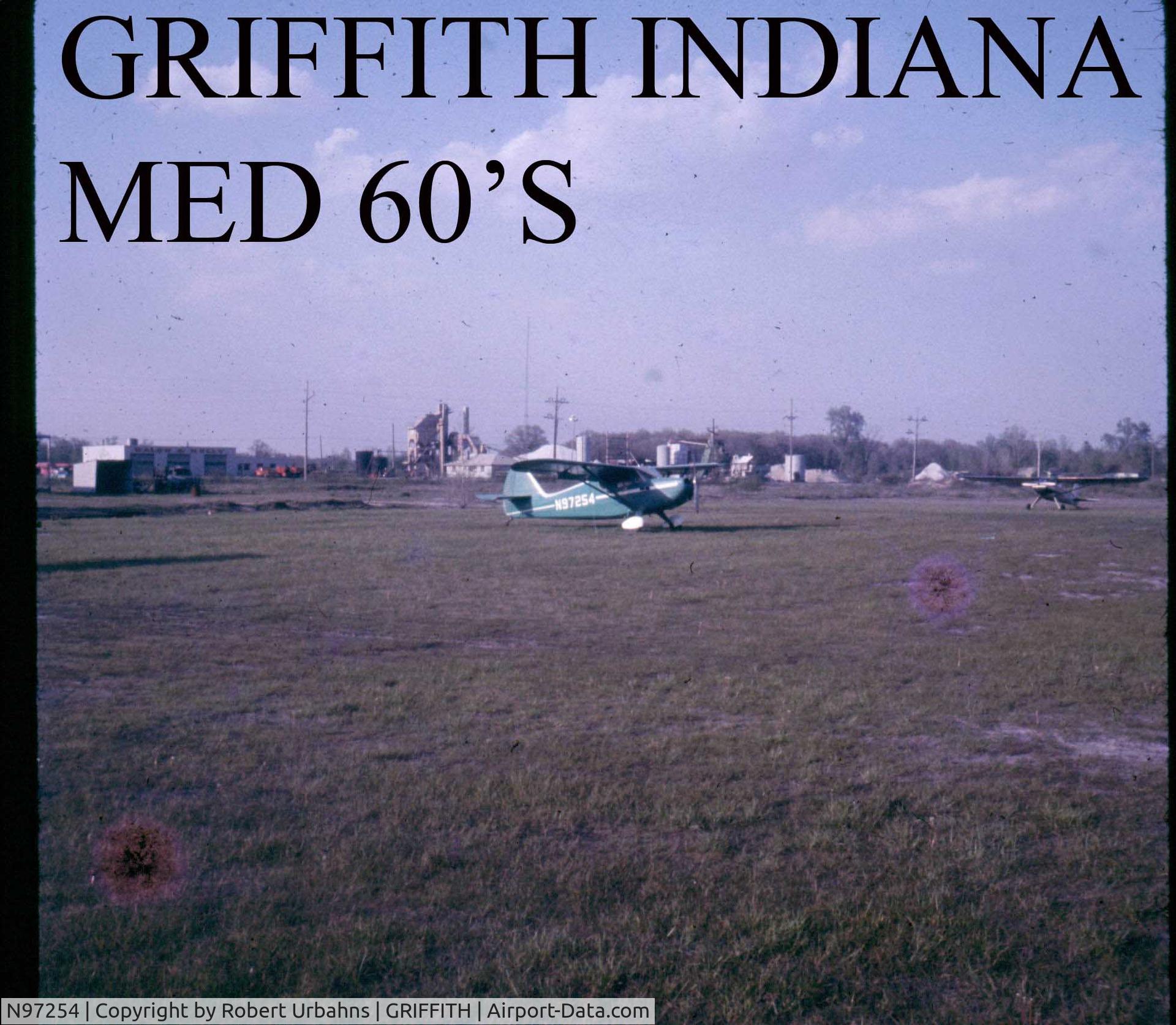 N97254, 1946 Universal Stinson 108 C/N 108-254, At griffith Indiana probably 1967