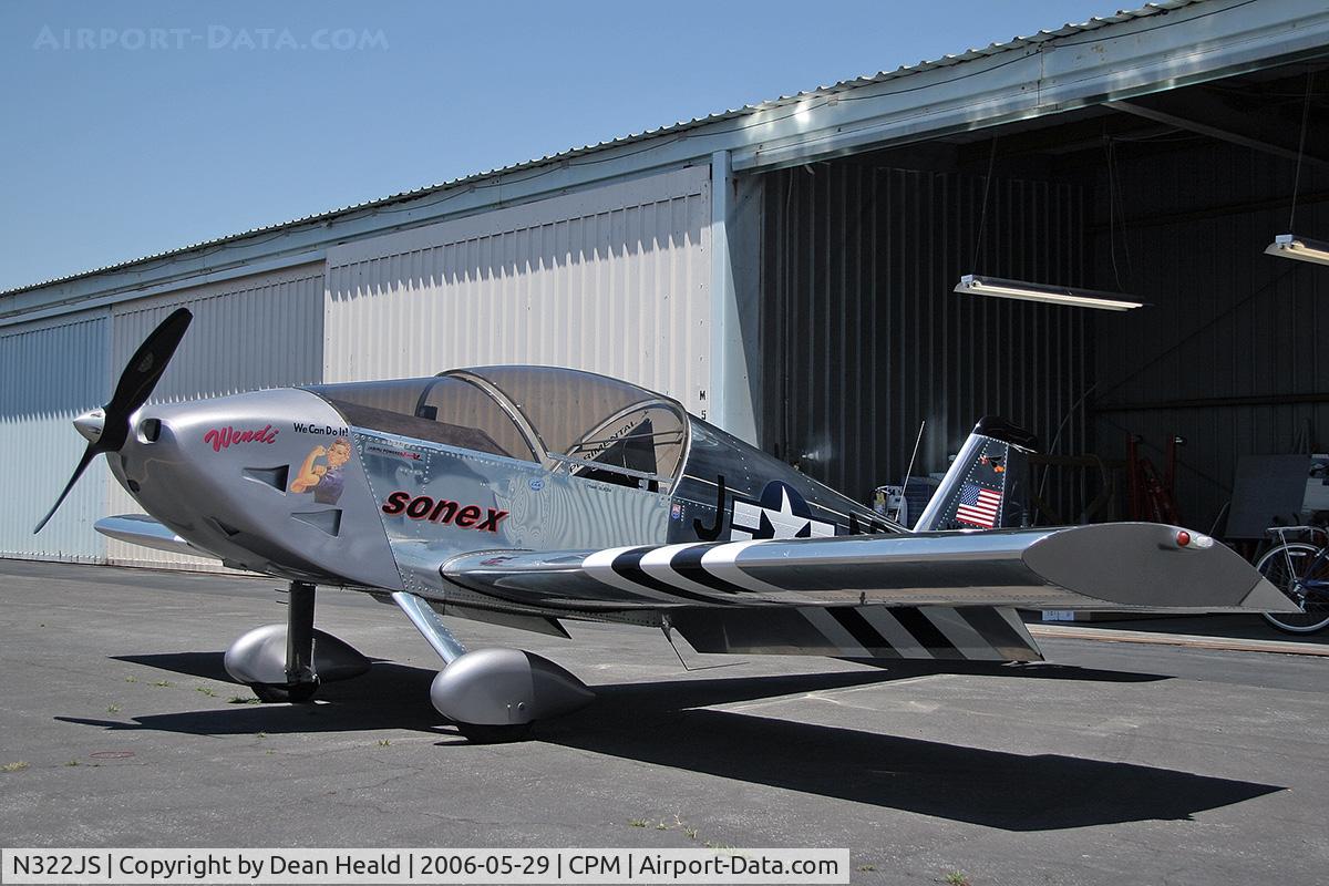 N322JS, 2004 Sonex Sonex C/N 0322, A beautiful Sonex at Compton Municipal Airport (CPM).  Many thanks to the owner for allowing me to photograph the airplane.