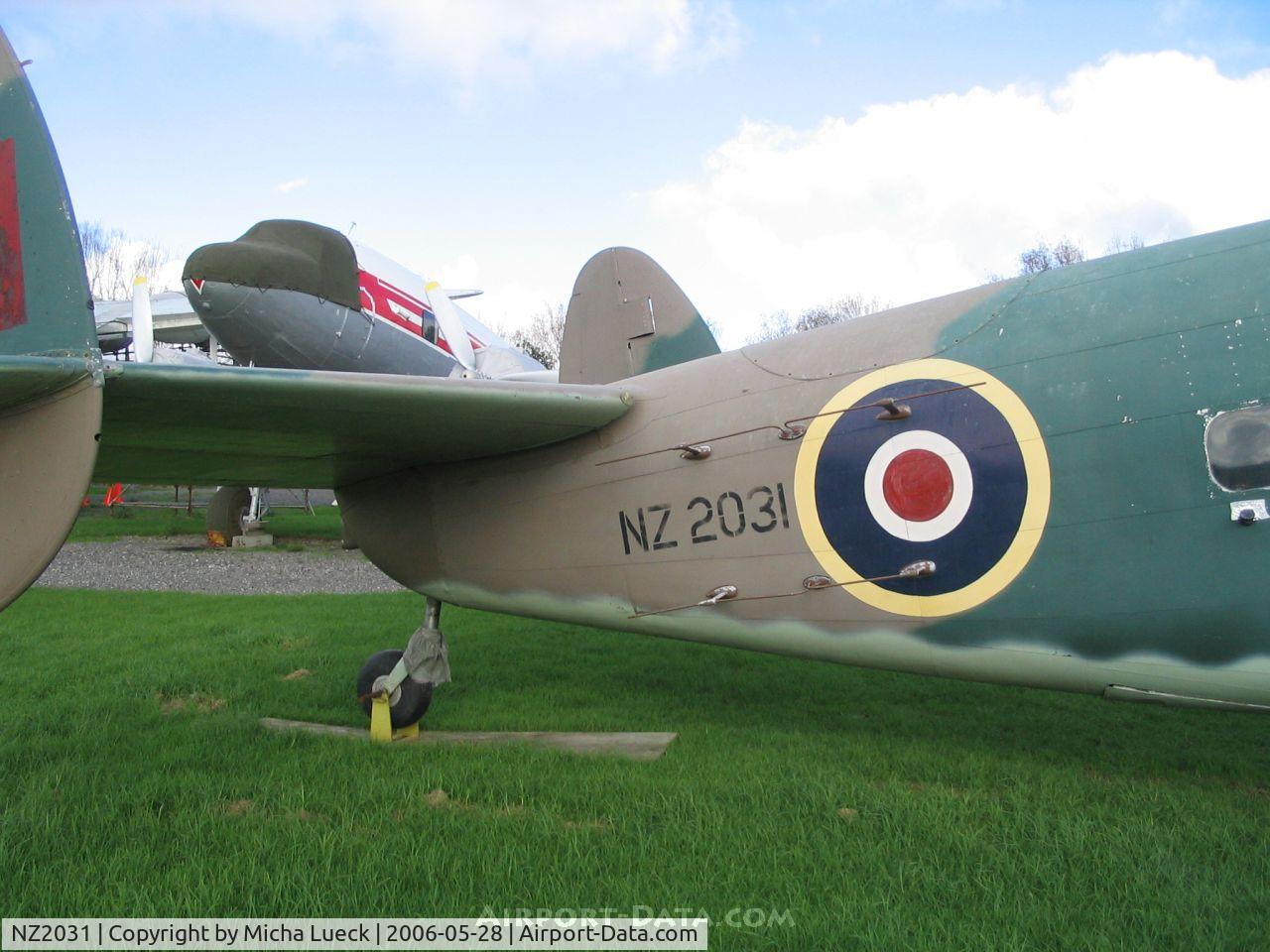 NZ2031, Lockheed Hudson III C/N 3854, (c/n 3854), Lockheed Model 414 Hudson III, originally RAF serial no. AE499. Preserved at the Museum of Transport and Technology (MOTAT) in Auckland, New Zealand