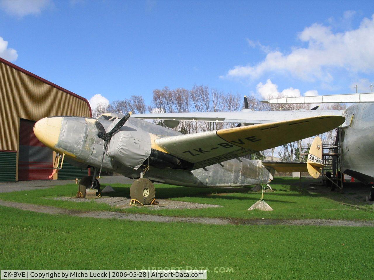 ZK-BVE, Lockheed 18-56 Lodestar C/N 2020, (c/n 2020), Lockheed L-18 Loadstar. Preserved at the Museum of Transport and Technology (MOTAT) in Auckland, New Zealand