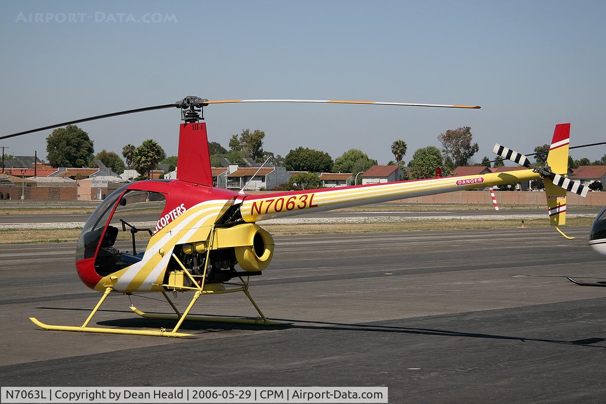 N7063L, 1999 Robinson R22 Beta C/N 2946, Celebrity Helicopters N7063L on the ramp at Compton Municipal Airport.