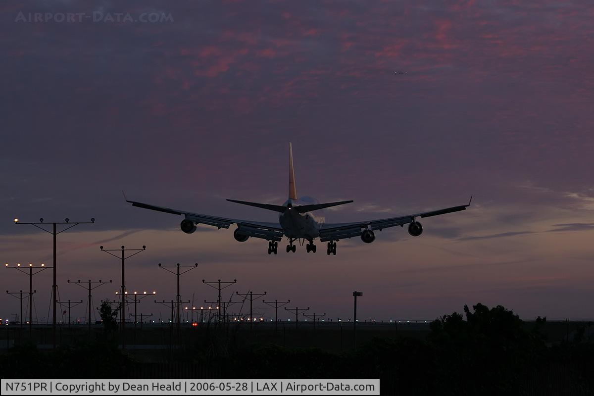 N751PR, 1993 Boeing 747-4F6 C/N 27261, Phillipine Airlines N715PR seconds from touchdown on RWY 24R.