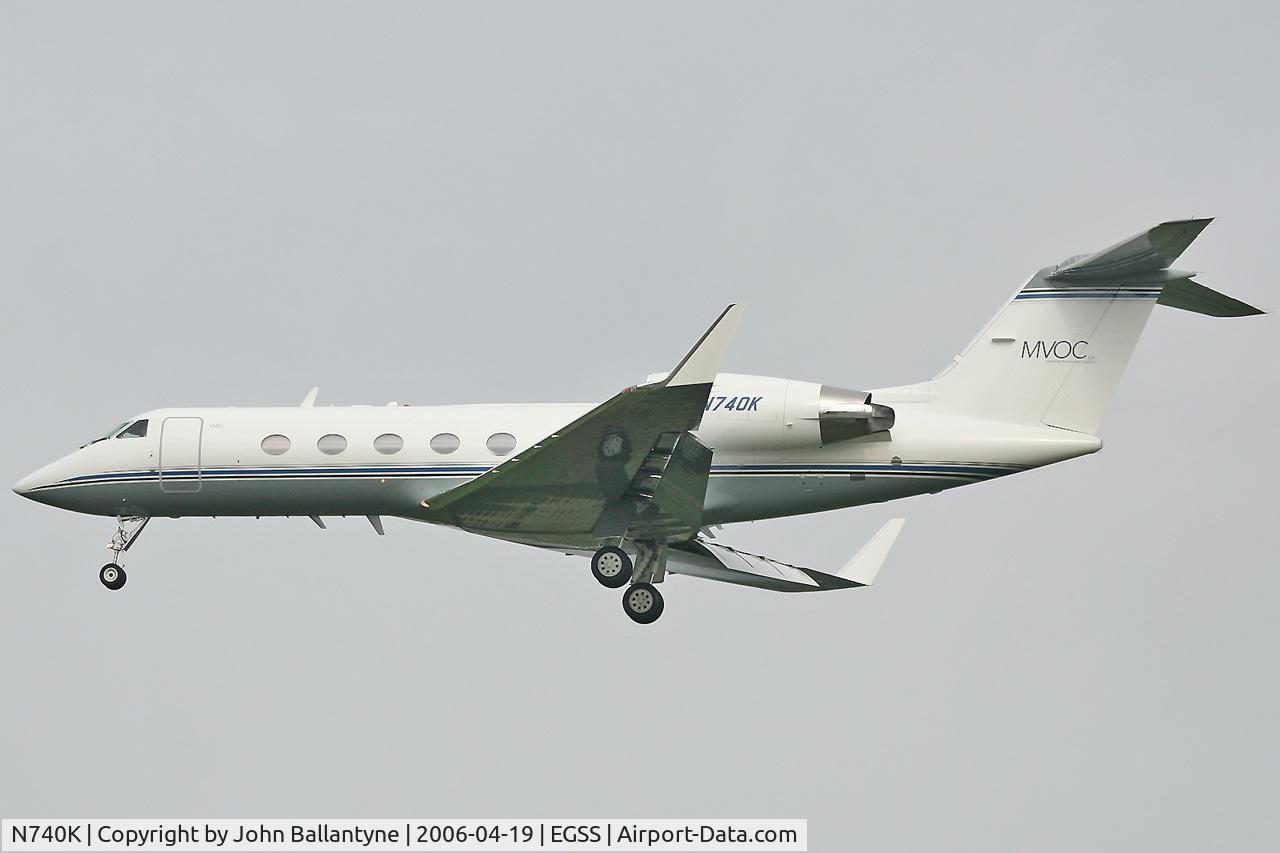 N740K, 1989 Gulfstream Aerospace G-IV C/N 1094, Landing on runway 23.