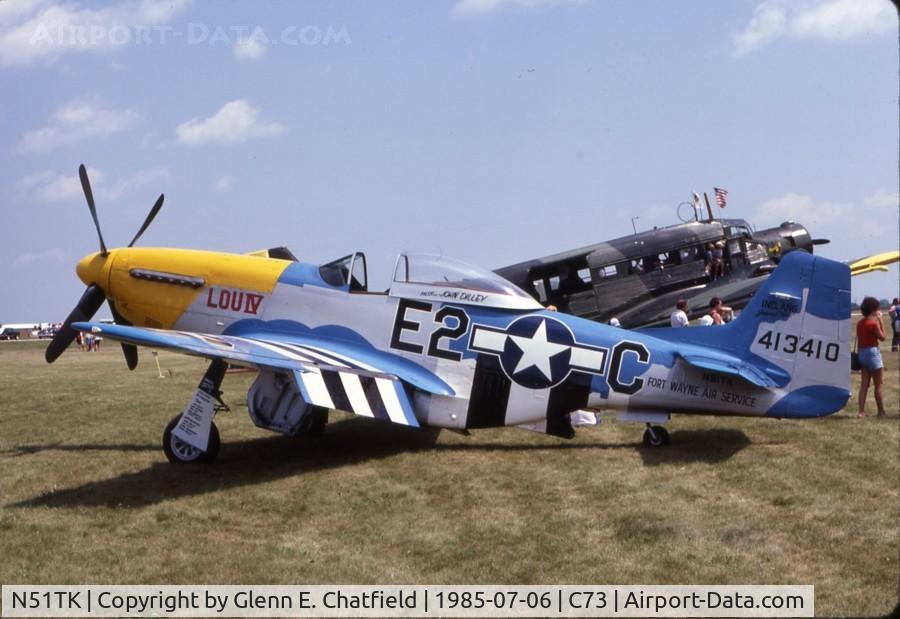 N51TK, North American F-51D Mustang C/N 44-63350, At an air show at Dixon, IL