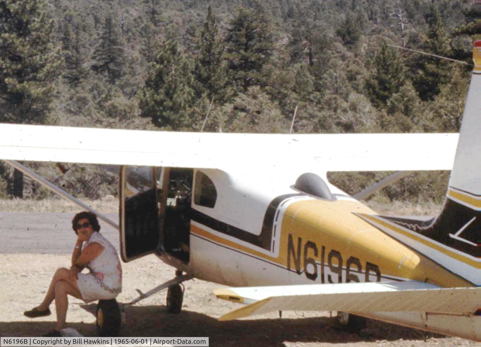 N6196B, 1957 Cessna 182A Skylane C/N 34196, Caesna 182 A  1957   picture taken in 1965 when my sister owned the aircraft.