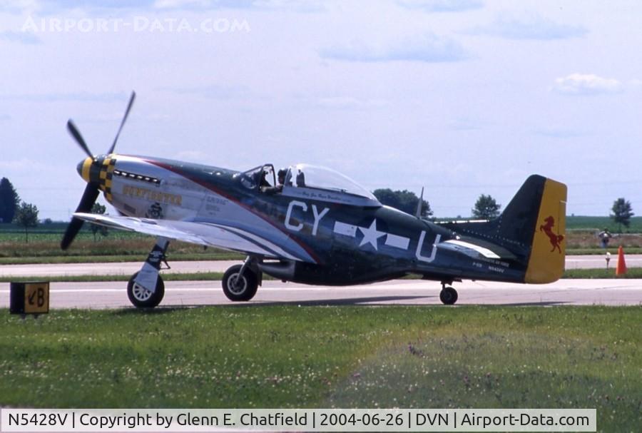 N5428V, 1944 North American P-51D Mustang C/N 122-39723, At another air show, taxiing for take-off