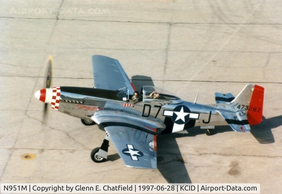 N951M, 1944 North American P-51D Mustang C/N 122-39746 (44-73287N), Taken from the control tower