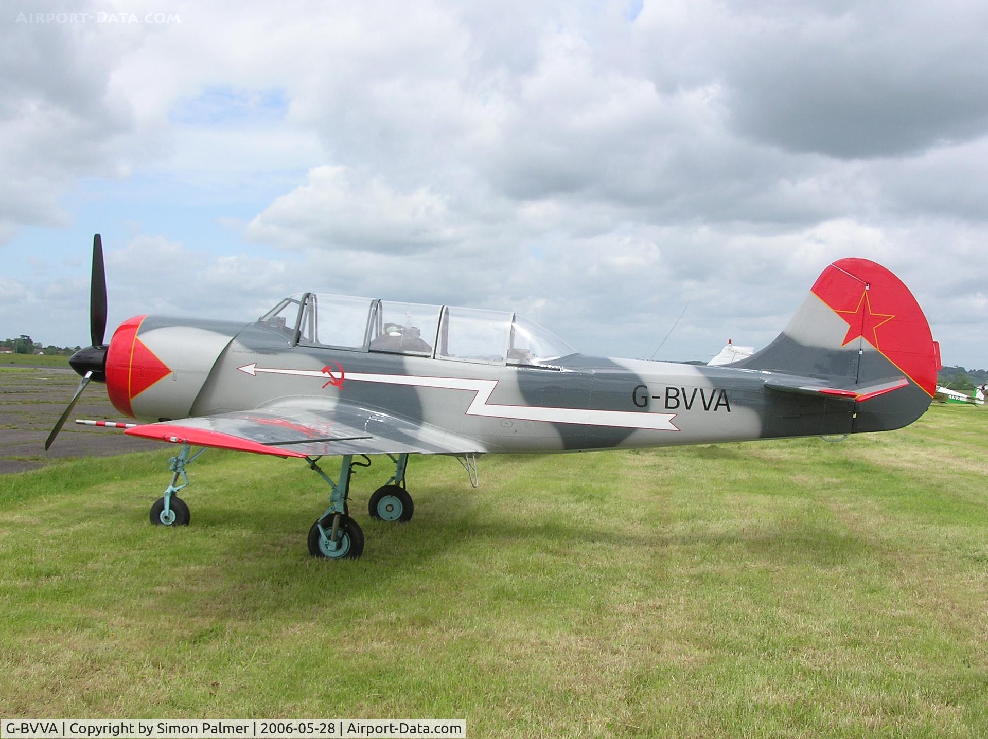G-BVVA, 1987 Bacau Yak-52 C/N 877610, Yak-52 at the fly-in at Keevil