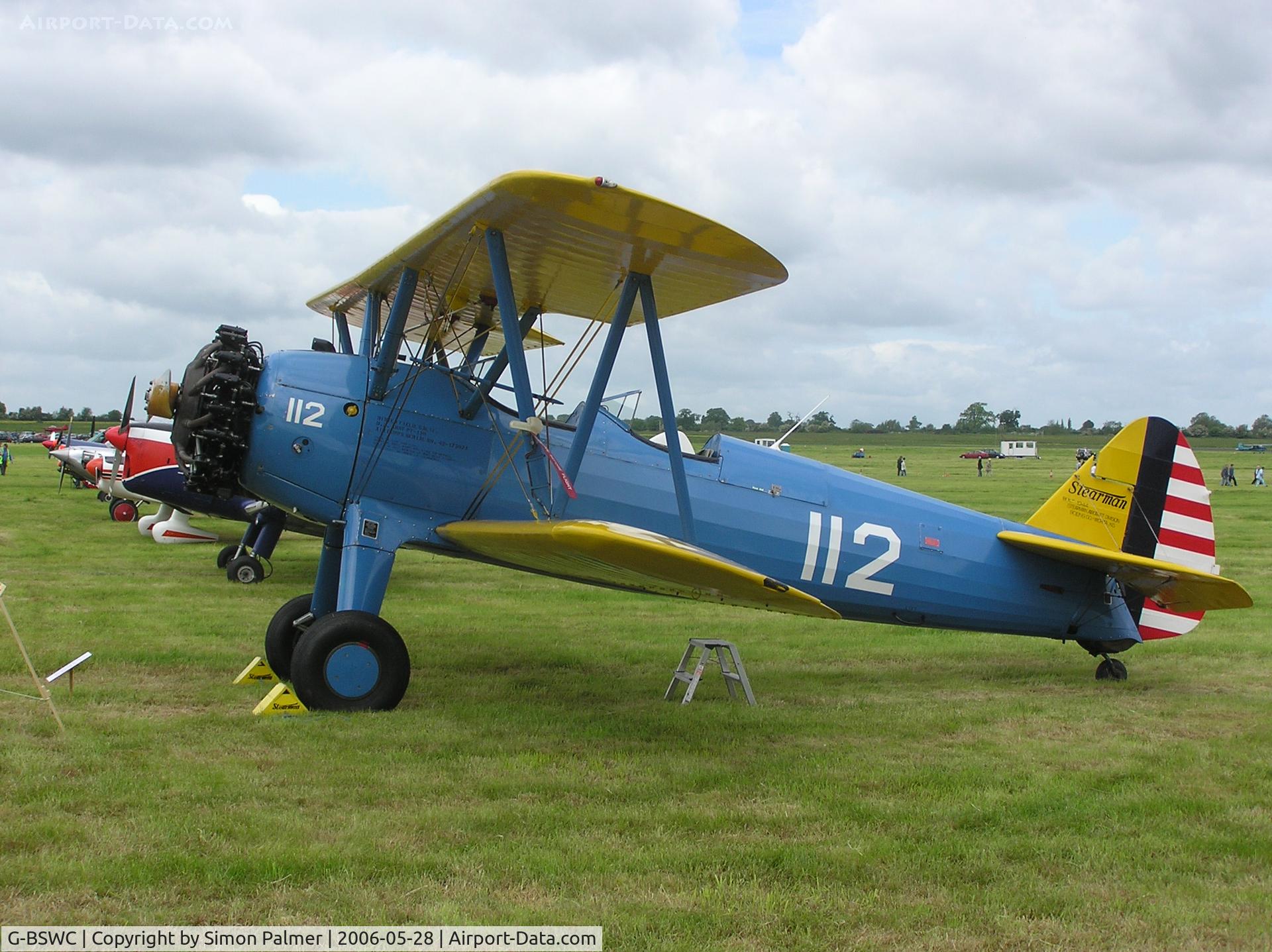 G-BSWC, 1944 Boeing E75 C/N 75-5560, Stearman visiting the Keevil fly-in