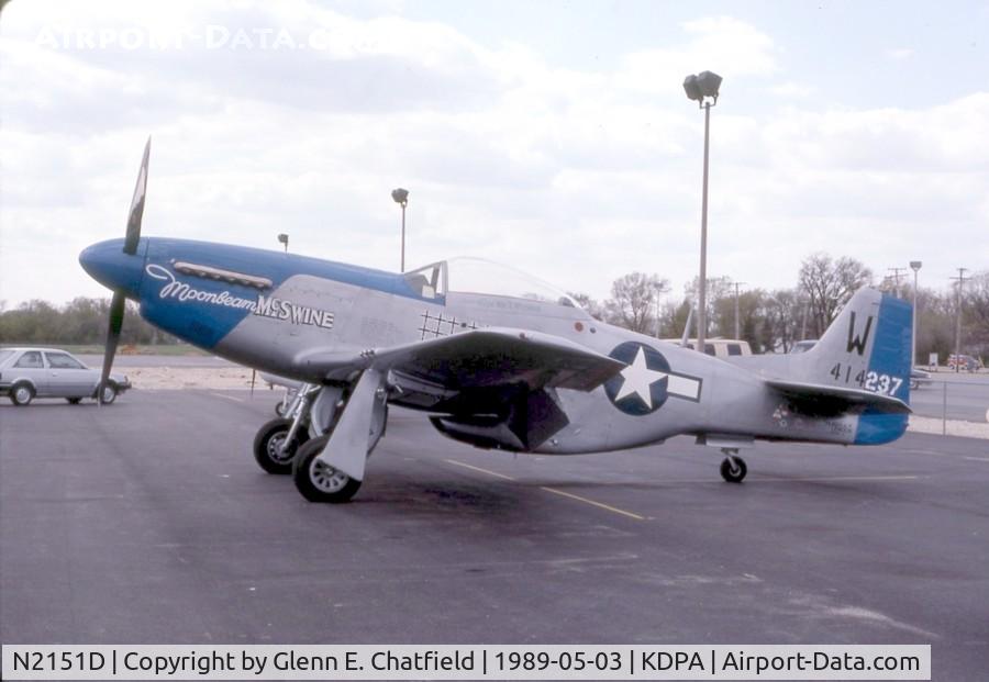 N2151D, 1944 North American F-51D Mustang C/N 122-40196, Parked up on the ramp