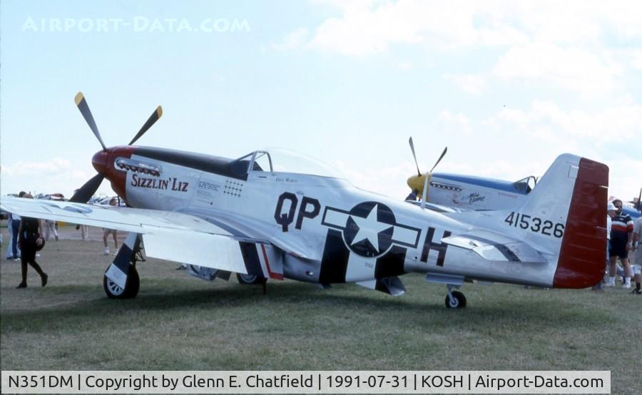 N351DM, 1944 North American P-51D Mustang C/N 122-40998 (44-74458), At the EAA Fly In