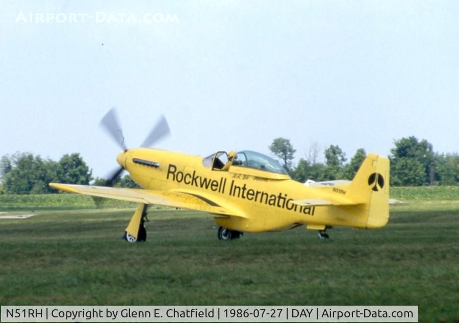 N51RH, North American P-51D Mustang C/N 44-74739, At the Dayton Air Show with Bob Hoover flying