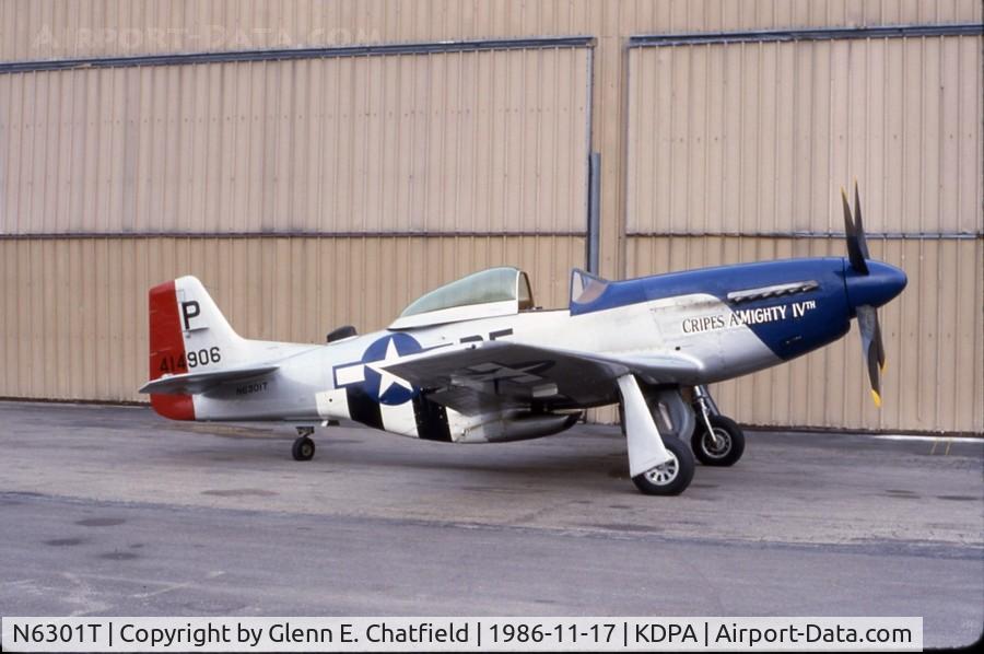 N6301T, 1962 North American P-51D Mustang C/N 44-74813, Owned by Jack Rodgers, two years later he'd take me up for a ride
