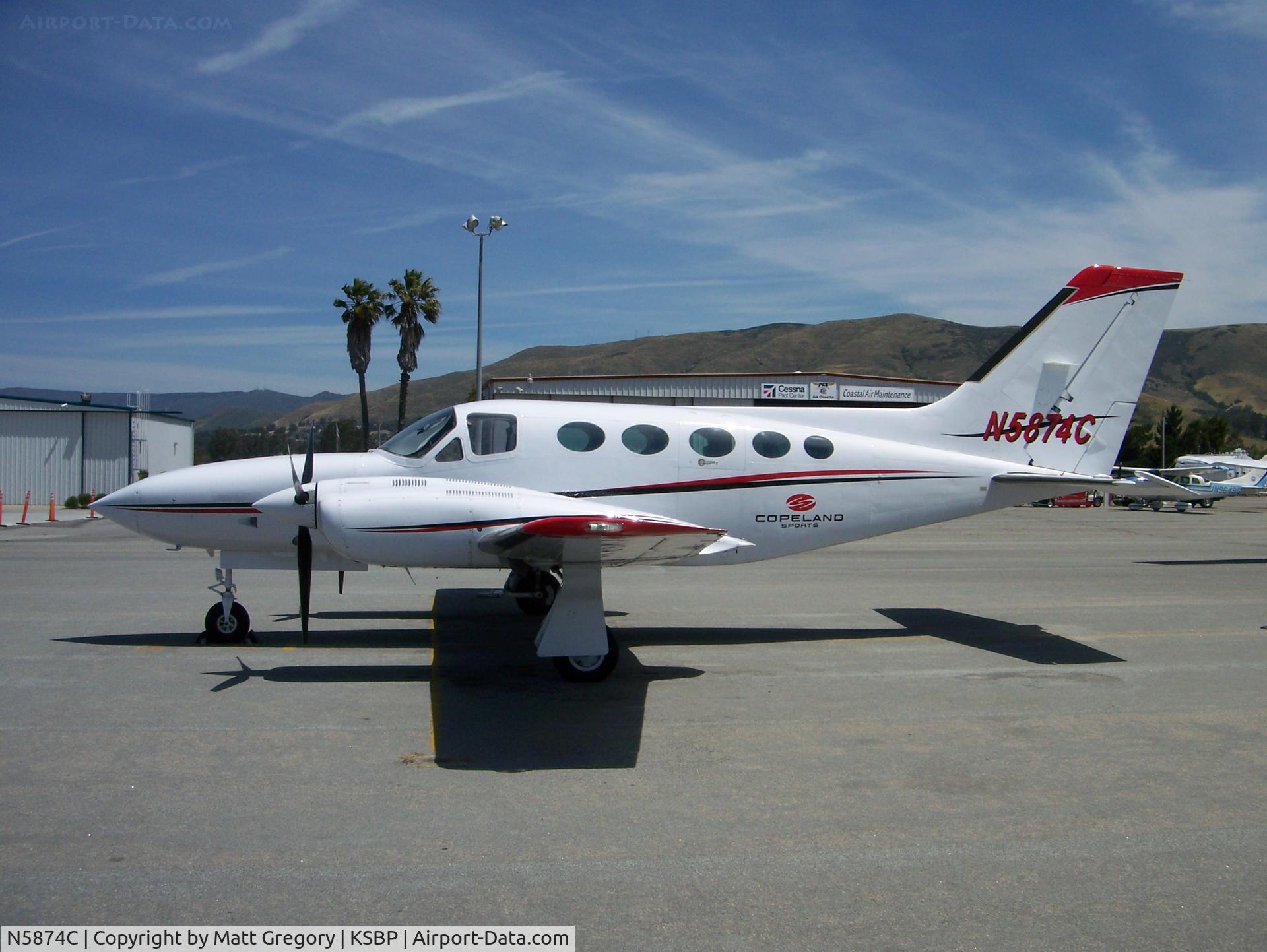 N5874C, Cessna 421C Golden Eagle C/N 421C0882, Copeland's Cessna 421 at SBP