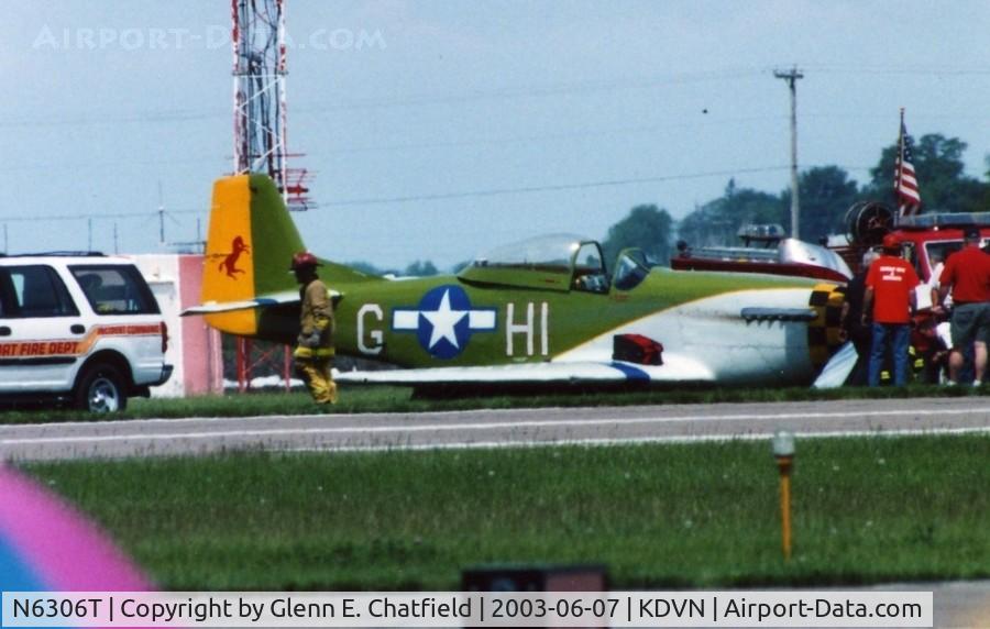 N6306T, 1960 North American/aero Classics P-51D C/N 44-74878, Forgot to lower the gear