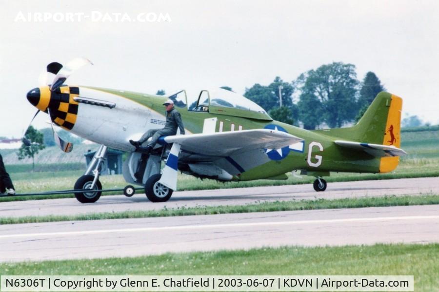 N6306T, 1960 North American/aero Classics P-51D C/N 44-74878, Gear pulled down, towing off the runway area