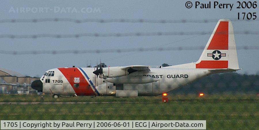 1705, 1983 Lockheed HC-130H Hercules C/N 382-4993, Taxiing about at Elizabeth City CGAS