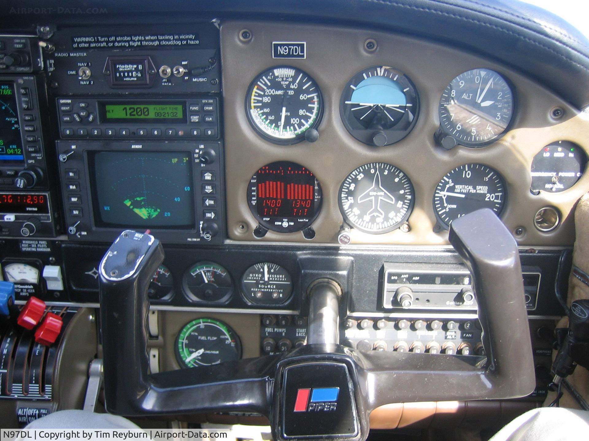 N97DL, 1980 Piper PA-34-200T Seneca II C/N 34-8070207, Co Pilot View