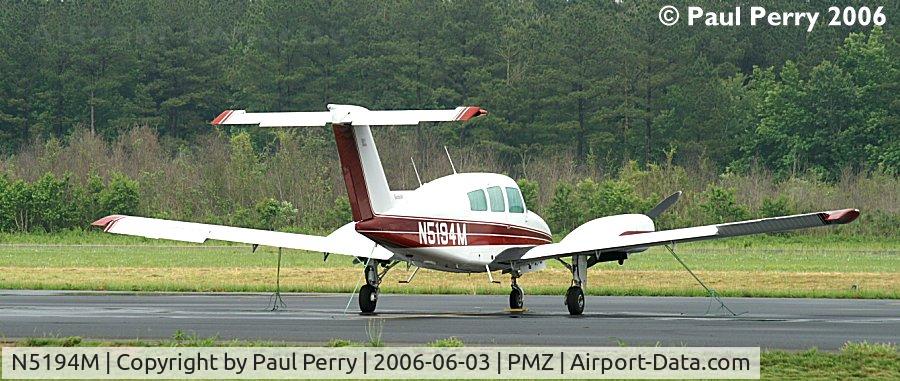 N5194M, 1978 Beech 76 Duchess C/N ME-17, The only bird parked on the ramp on a rainy afternoon