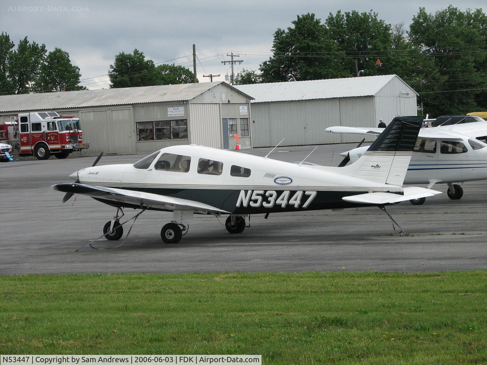 N53447, 2002 Piper PA-28-181 C/N 2843535, Frederick Flight Center Cherokee
