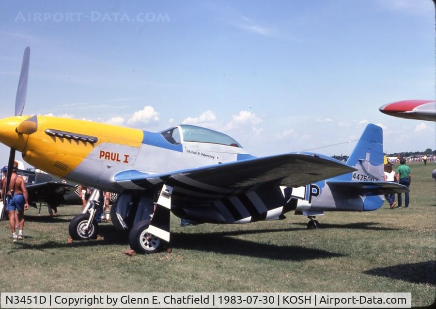 N3451D, 1944 North American F-51D Mustang C/N 122-41547, At the EAA Fly In