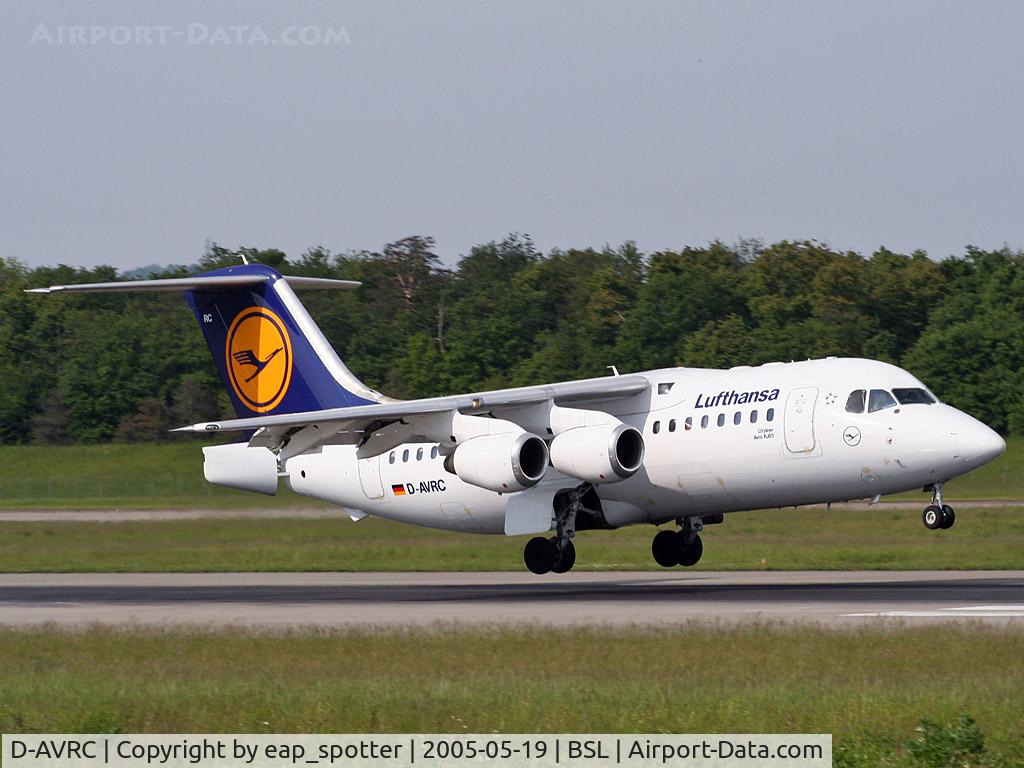 D-AVRC, 1994 British Aerospace Avro 146-RJ85 C/N E.2251, Landing on runway 16 coming from FRA