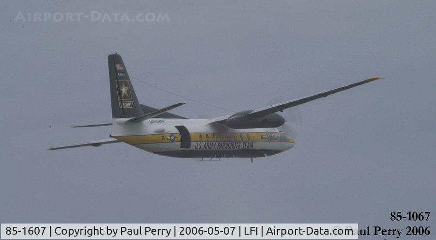 85-1607, 1983 Fokker C-31A (F27-400M) Troopship C/N 10653, Aloft and headed for drop altitude