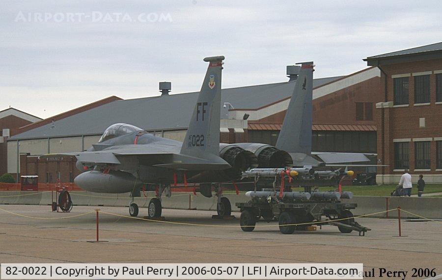 82-0022, 1982 McDonnell Douglas F-15C Eagle C/N 0836/C253, Impressive loadout for the demo: 2x AIM-9X, 2x AIM-7M, and 4x AIM-120C