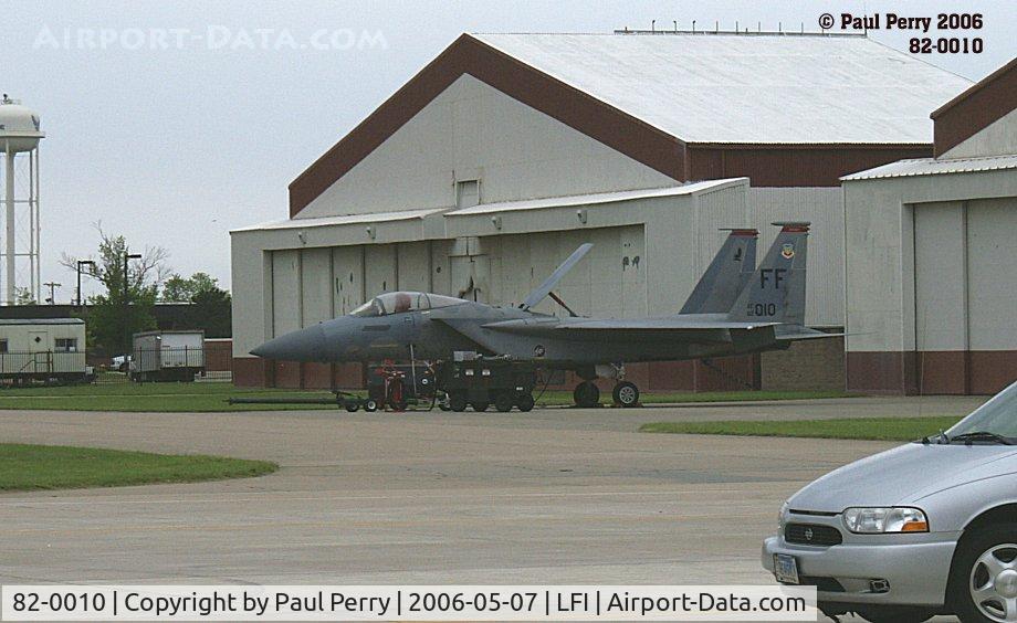 82-0010, 1982 McDonnell Douglas F-15C Eagle C/N 0822/C241, Caught her nearly in the parking lot.