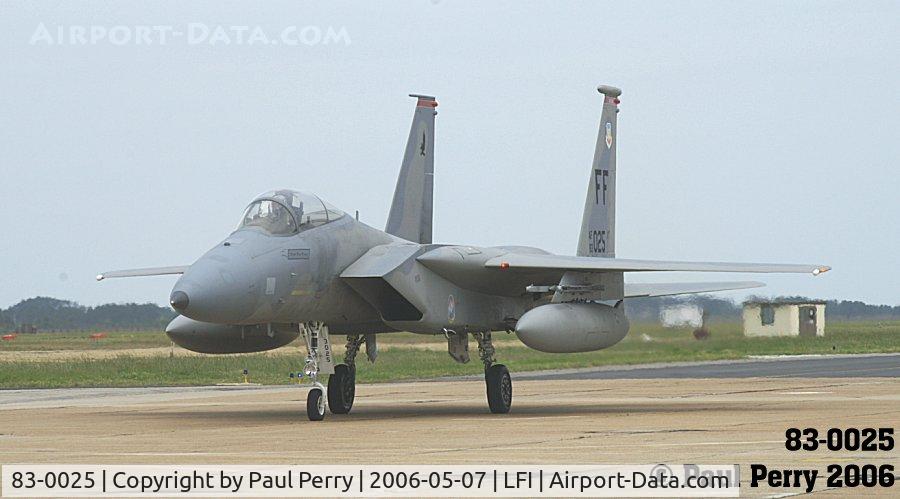 83-0025, 1983 McDonnell Douglas F-15C Eagle C/N 0873/C285, Looking heavy with those two 600 gallon tanks
