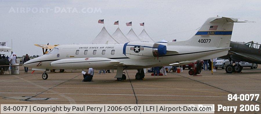 84-0077, 1984 Gates Learjet C-21A C/N 35A-523, C-21A, on static at Langley AFB