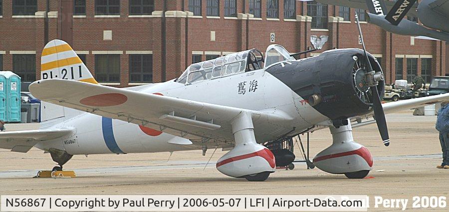 N56867, 1945 Consolidated Vultee BT-13B (SNV-2) Replica C/N 79-1220, Val replica sitting pretty on the Langley ramp