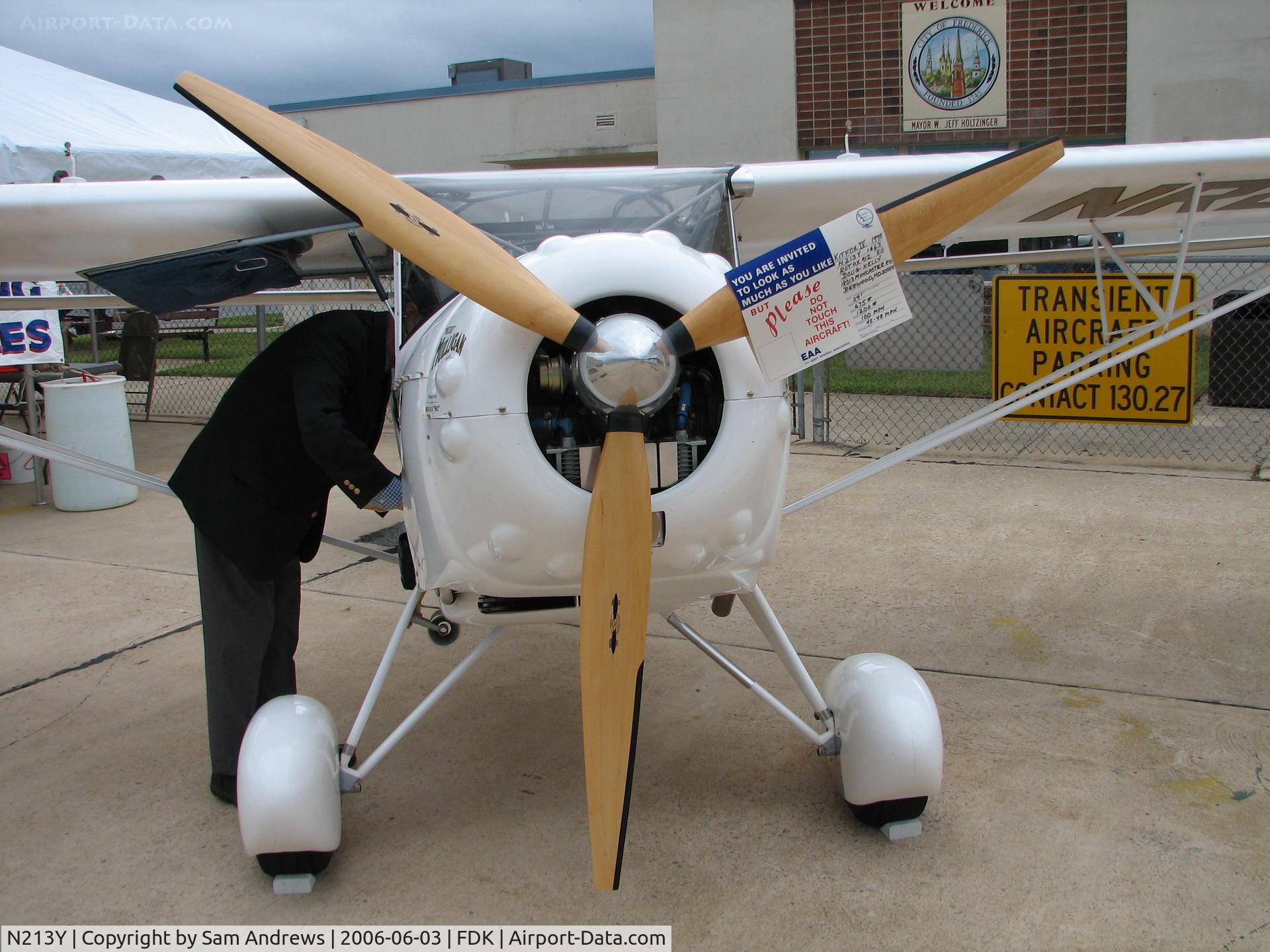 N213Y, 1998 Skystar Kitfox Model 4-1200 C/N 1663, This is a beautiful 1998 Kitfox IV on display at AOPA Fly-In 2006