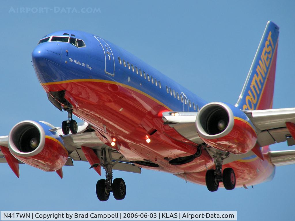 N417WN, 2001 Boeing 737-7H4 C/N 29822, Southwest Airlines - 'The Rollin W. King' / 2001 Boeing 737-7H4 / Dedicated to one of the founding fathers of SWA.