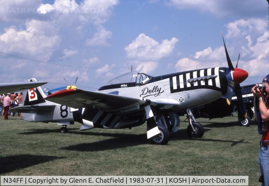 N34FF, 1944 North American F-51D Mustang C/N 44-11153, At the EAA Fly In