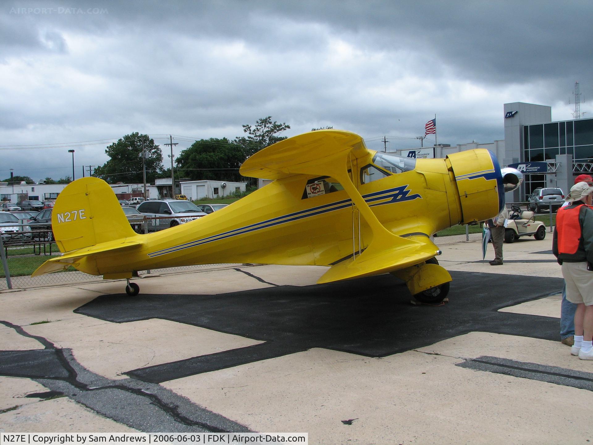 N27E, 1944 Beech D17S Staggerwing C/N 6883, check out the clouds