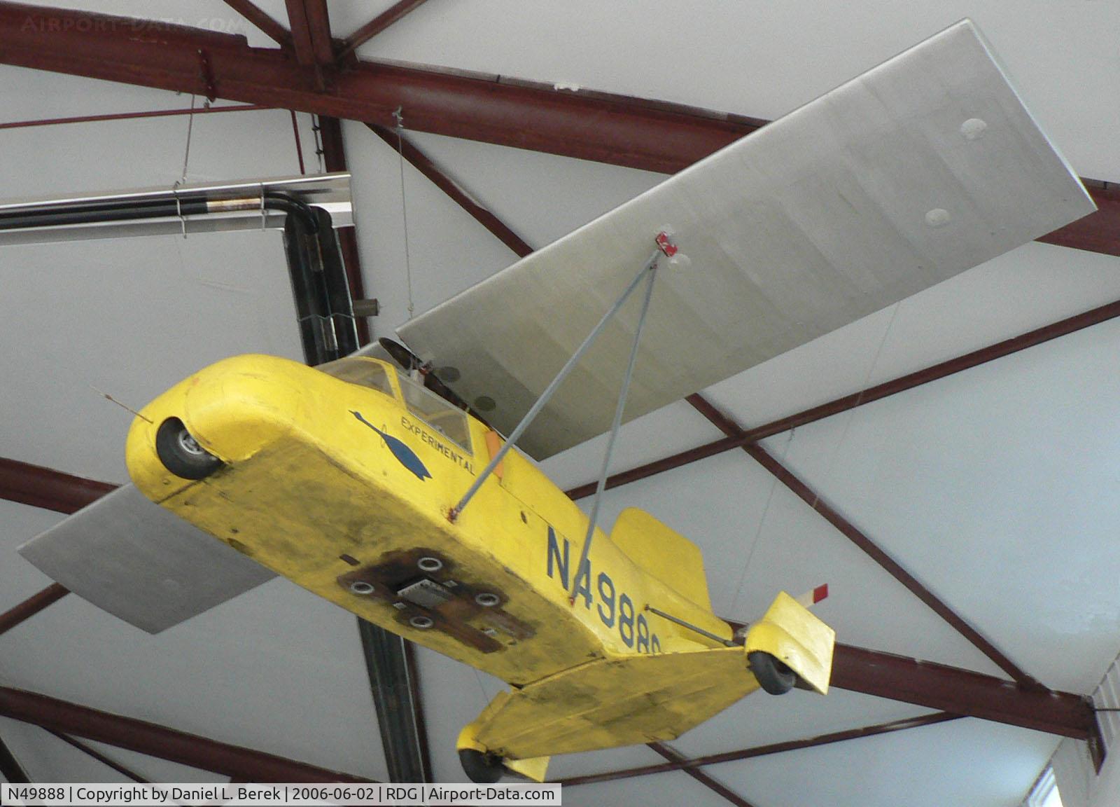 N49888, 1973 Quaintance Spratt 108 C/N 1, This unusual aircraft is now part of the eclectic collection of the Mid Atlantic Air Museum.