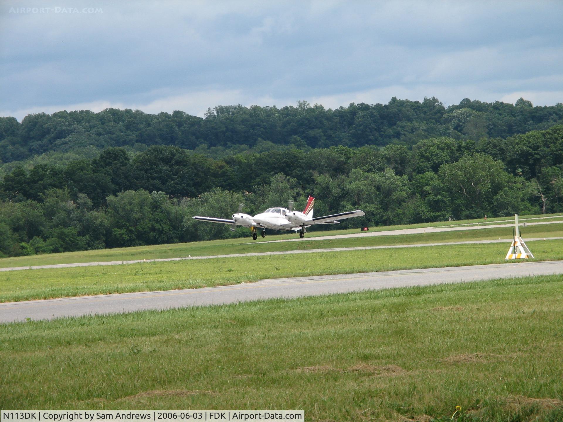 N113DK, 1978 Piper PA-34-200T C/N 34-7870151, Departing the AOPA Fly-In 2006.  On their way to Richmond.