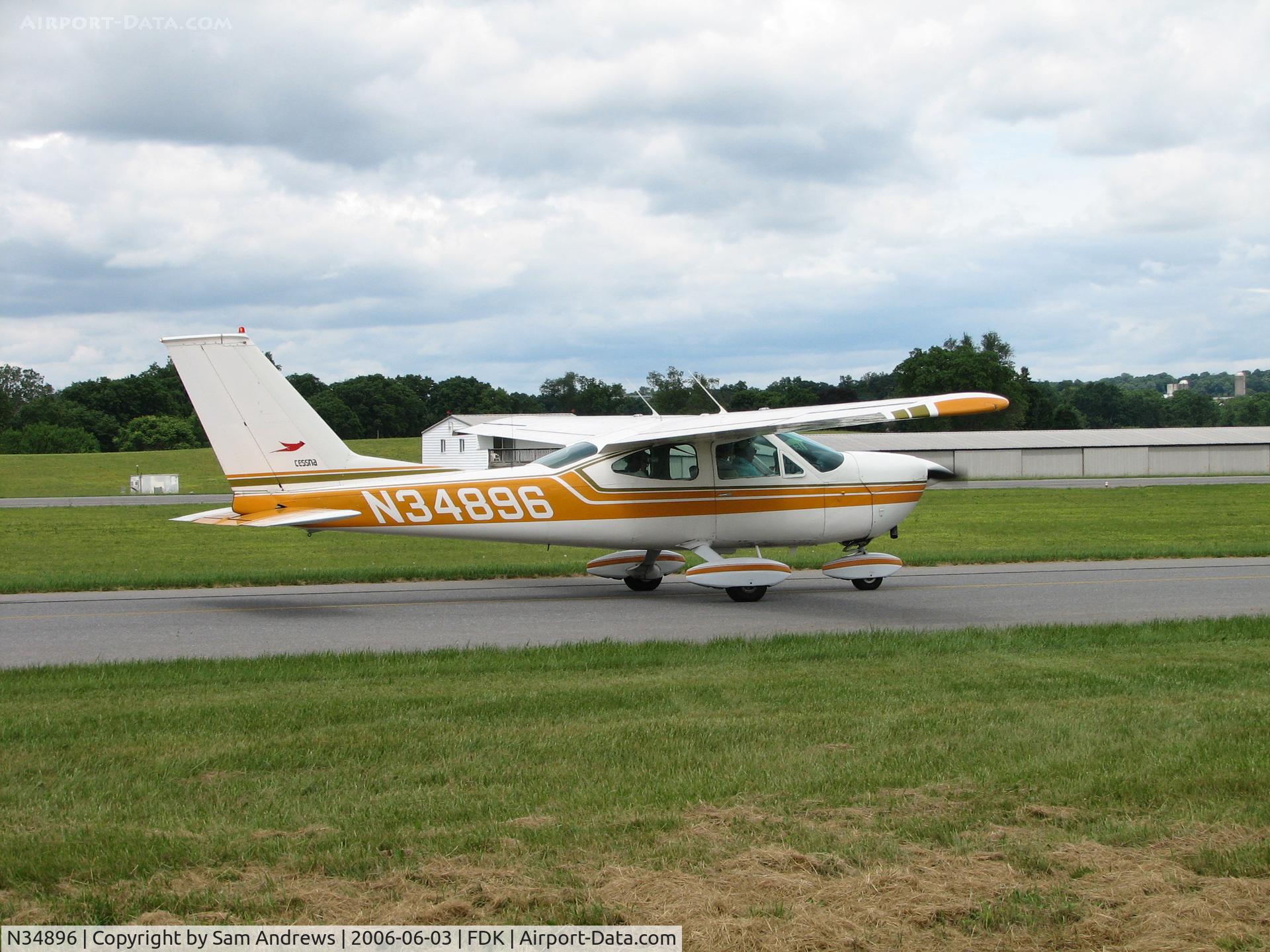 N34896, 1974 Cessna 177B Cardinal C/N 17702071, Taxiing out on their way home from the AOPA Fly-in.  It looks like they were headed to Wayne County Airport (BJJ) but wound up at Bolton Field (TZR) instead.  They got home though.