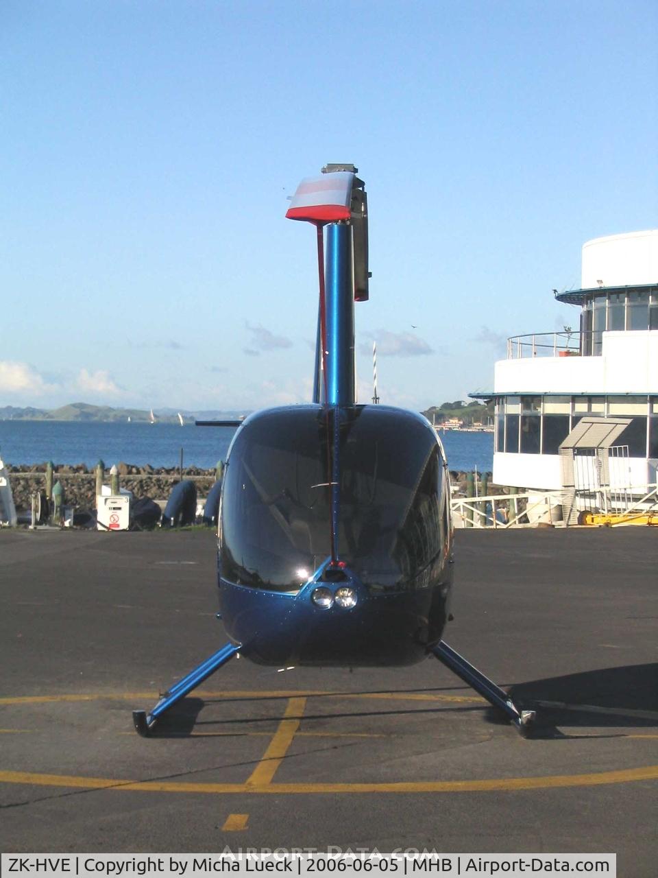 ZK-HVE, Robinson R44 C/N 0066, Great view of the sleek body and two blades