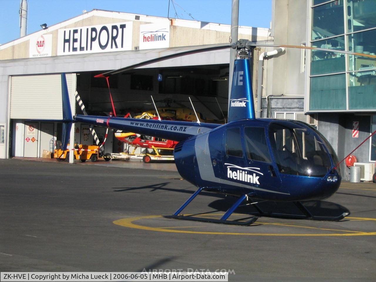 ZK-HVE, Robinson R44 C/N 0066, Parked at Mechanics Bay Heliport, downtown Auckland