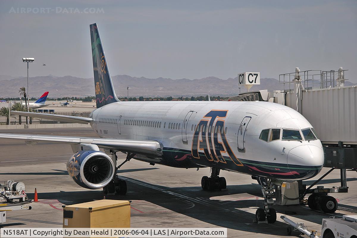 N518AT, 1996 Boeing 757-23N C/N 27974, Air Tran Airways (ATA) N518AT parked at Gate C7 at Las Vegas McCarran Int'l (KLAS).