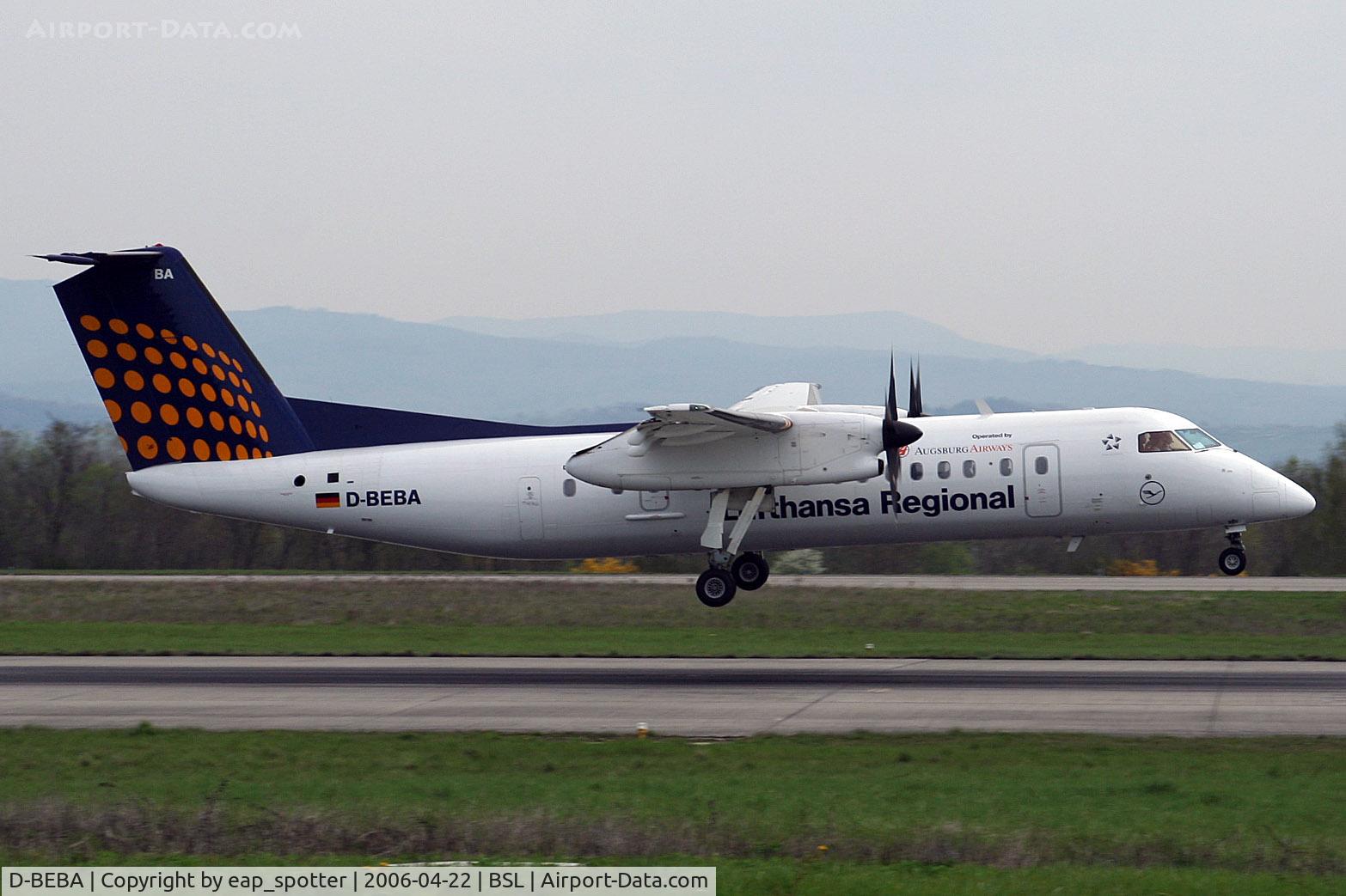 D-BEBA, 2000 De Havilland Canada DHC-8-311 Dash 8 C/N 545, Landing on runway 16